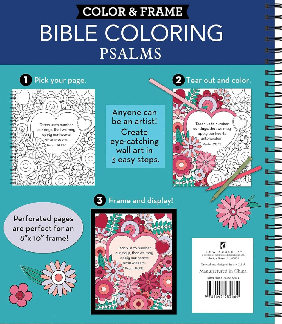 Bible Coloring: Psalms: 63 Coloring Pages with Bible Verses